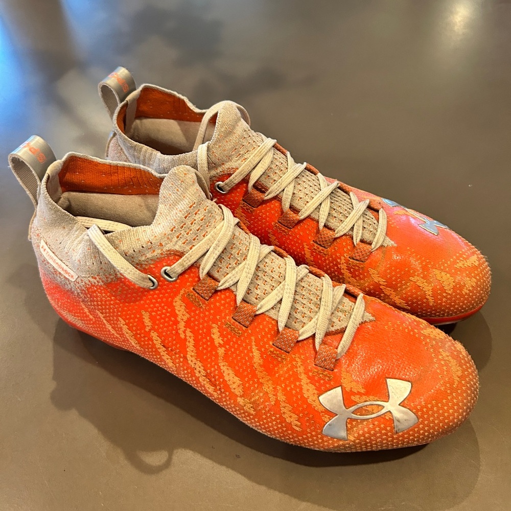 Under Armour Vibrant Orange Football or Lacrosse Cleats